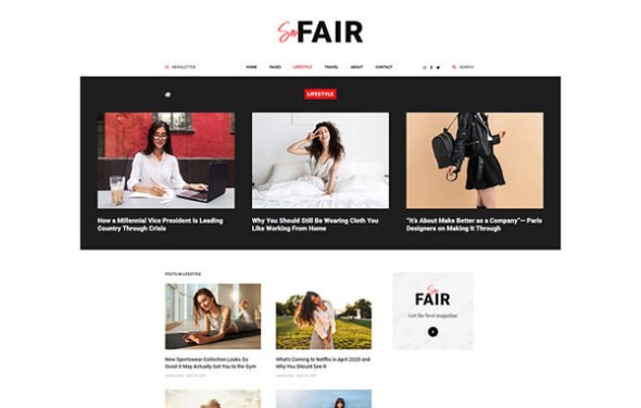 SanFair - Blog Magazine Elementor Template Kit