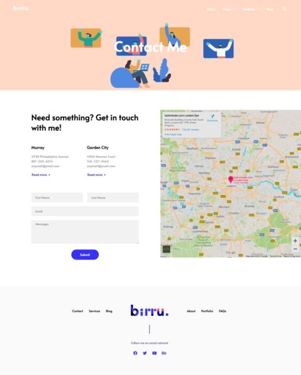 Birru - Simple Portfolio Elementor Template Kit