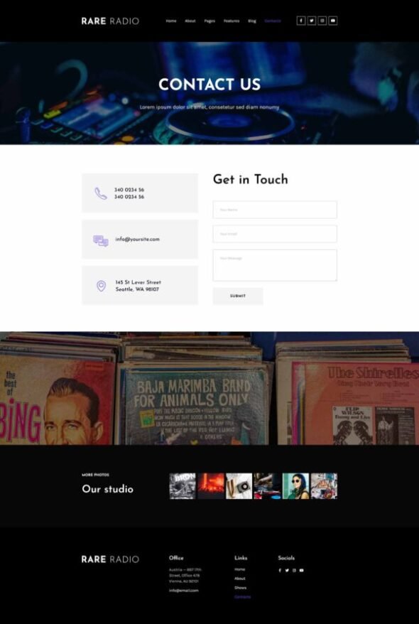 RareRadio | Music & Streaming Elementor Template Kit