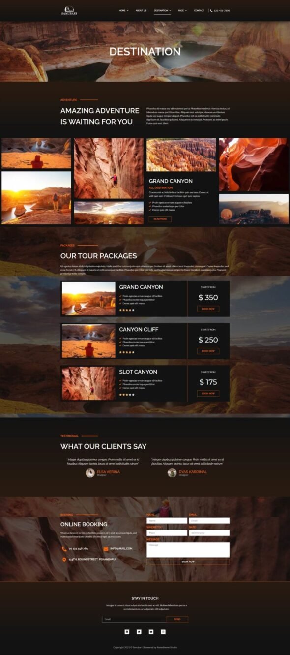 Sanubari - Travel & Tour Agency Elementor Template Kit