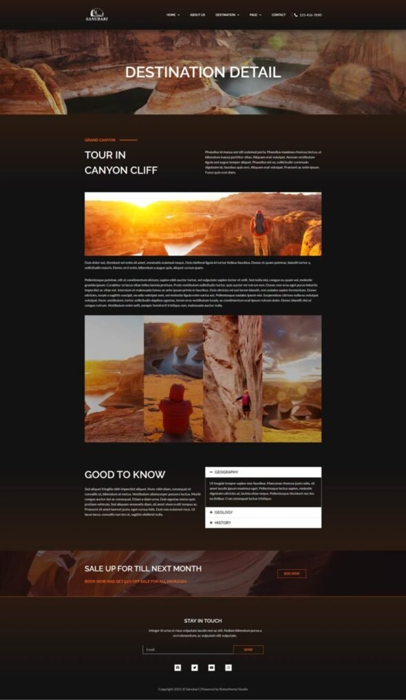 Sanubari - Travel & Tour Agency Elementor Template Kit