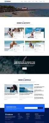 Ozean – Water Sports & Surfing Elementor Template Kit