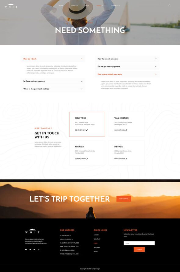 Whiz - Travel Agency Elementor Template Kit