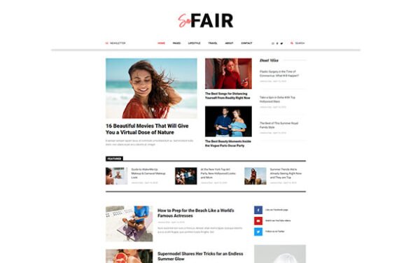 SanFair - Blog Magazine Elementor Template Kit