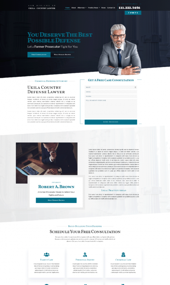 Ukila - Lawyer & Attorney Elementor Template Kit