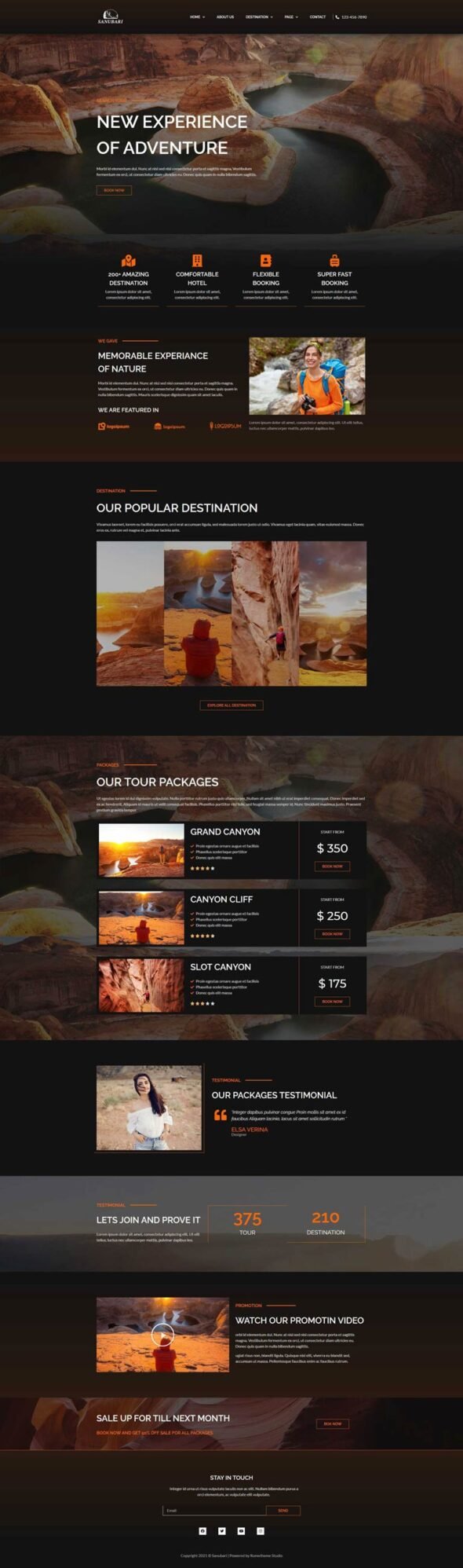 Sanubari - Travel & Tour Agency Elementor Template Kit