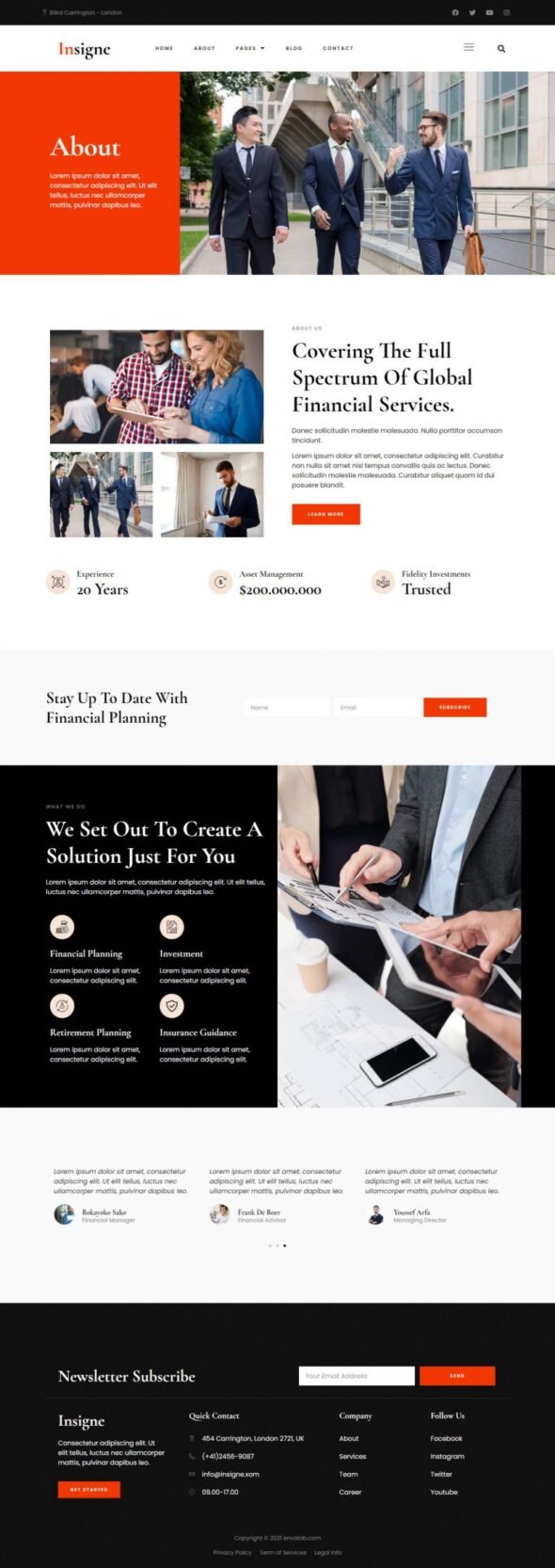 Insigne - Financial Business & Investment Elementor Template Kit