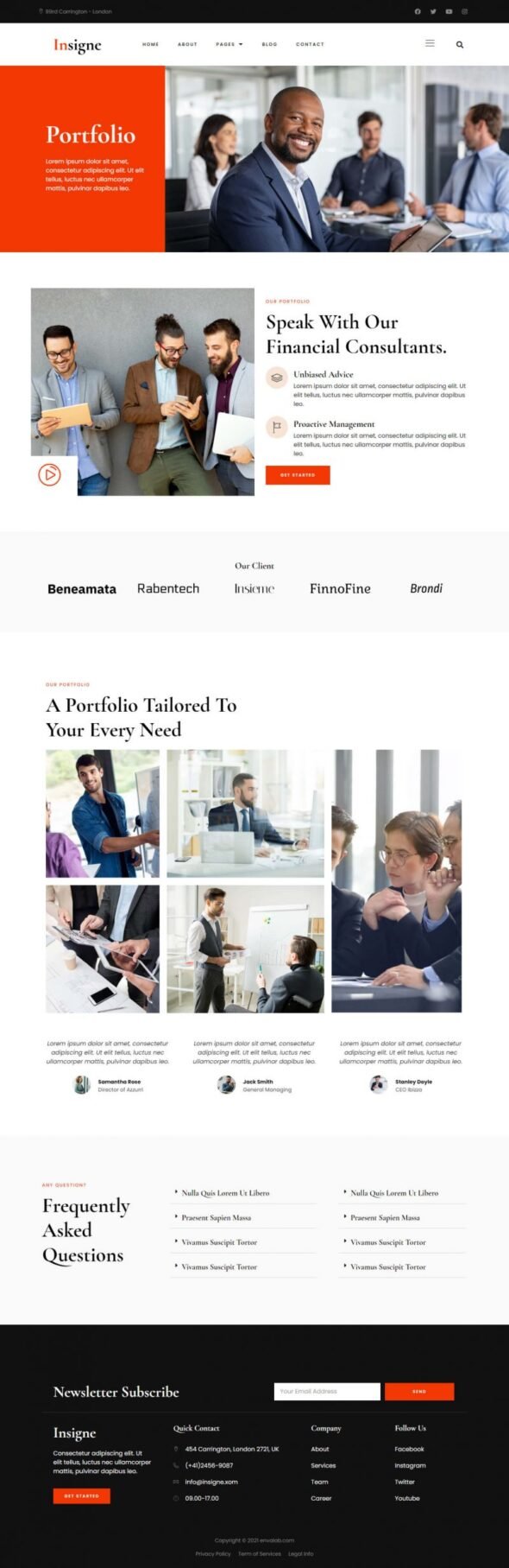 Insigne - Financial Business & Investment Elementor Template Kit