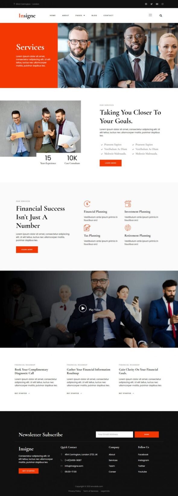 Insigne - Financial Business & Investment Elementor Template Kit