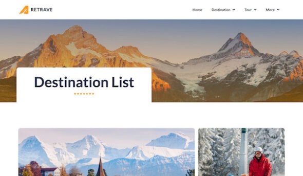 Retrave | Travel & Tour Agency Elementor Template Kit