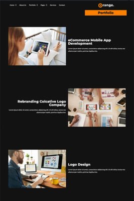 Orange CV/Creative Portfolio Elementor Template Kits