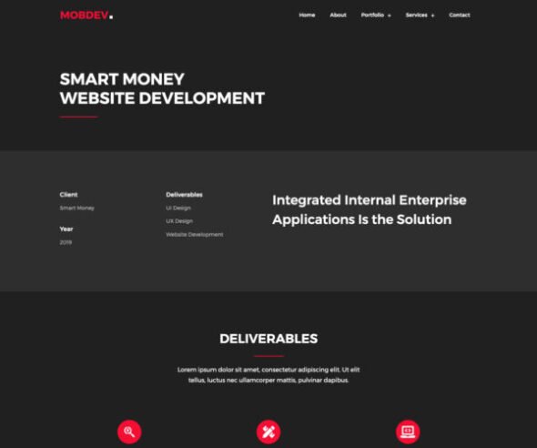 Mobdev - Creative Portfolio & Resume Elementor Template Kit