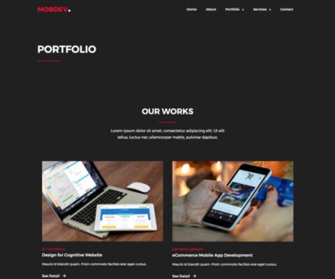 Mobdev - Creative Portfolio & Resume Elementor Template Kit