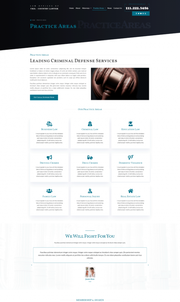 Ukila - Lawyer & Attorney Elementor Template Kit