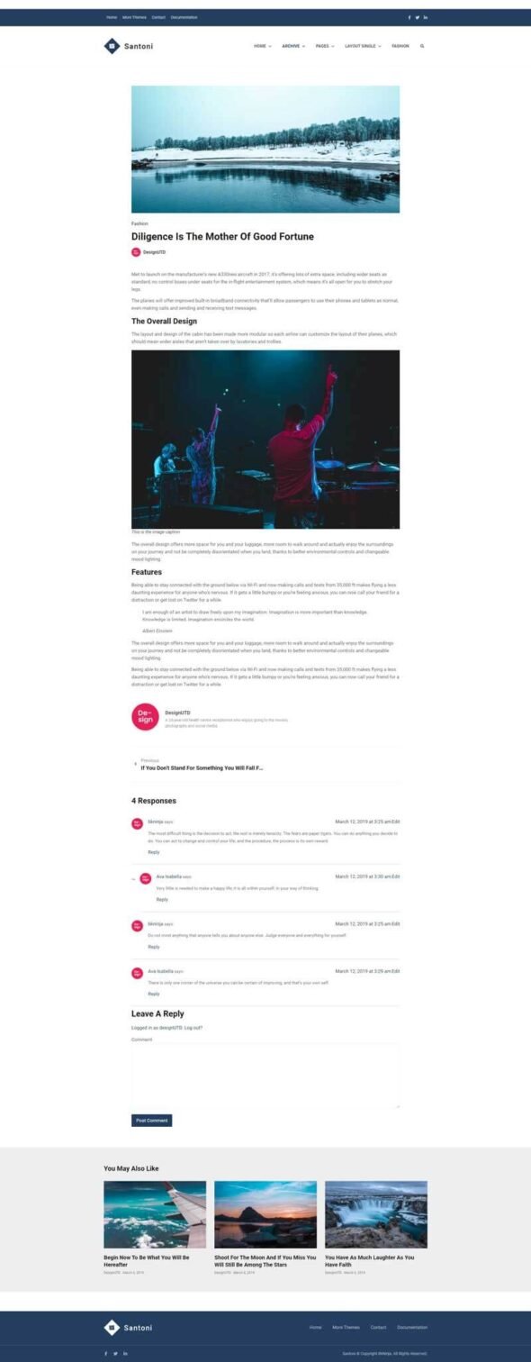 Santoni - Blog & Magazine Elementor Template Kit