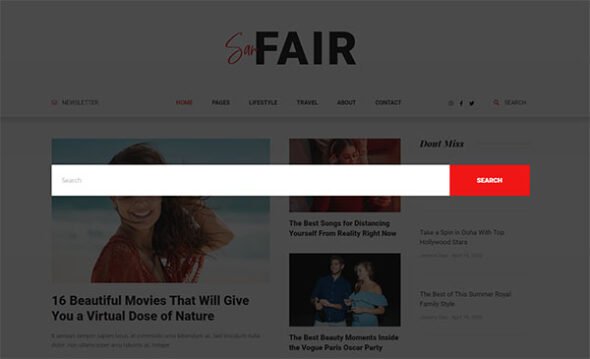 SanFair - Blog Magazine Elementor Template Kit