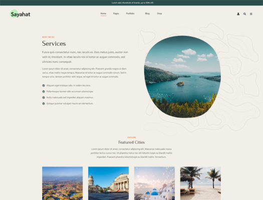 Sayahat - Travel Agency Elementor Template kit