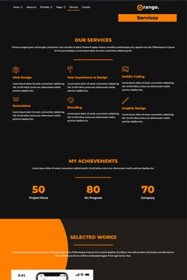 Orange CV/Creative Portfolio Elementor Template Kits