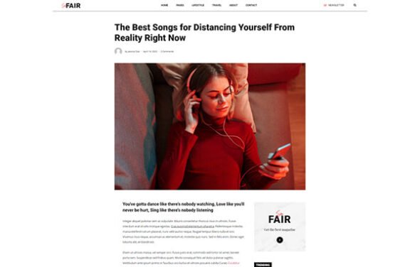 SanFair - Blog Magazine Elementor Template Kit