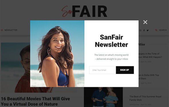 SanFair - Blog Magazine Elementor Template Kit