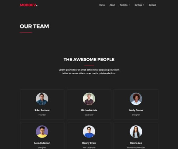 Mobdev - Creative Portfolio & Resume Elementor Template Kit