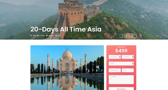 TraveX - Travel & Tour Agency Elementor Template Kit