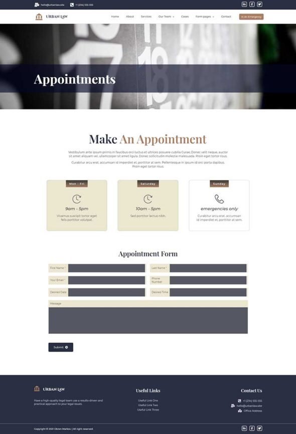 Urban Law - Lawyer & Law Firm Elementor Template Kit