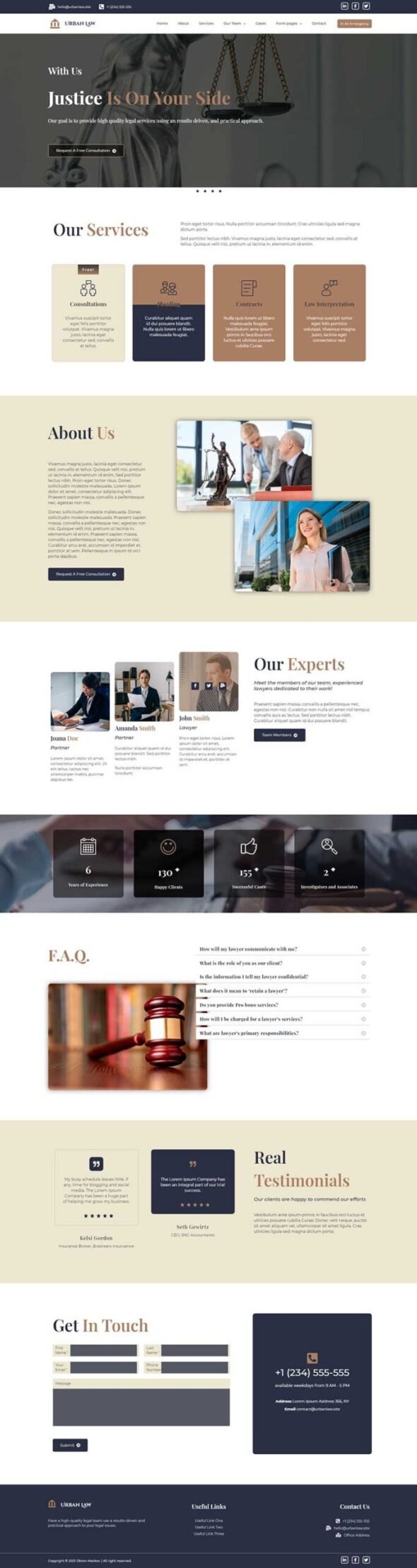 Urban Law - Lawyer & Law Firm Elementor Template Kit