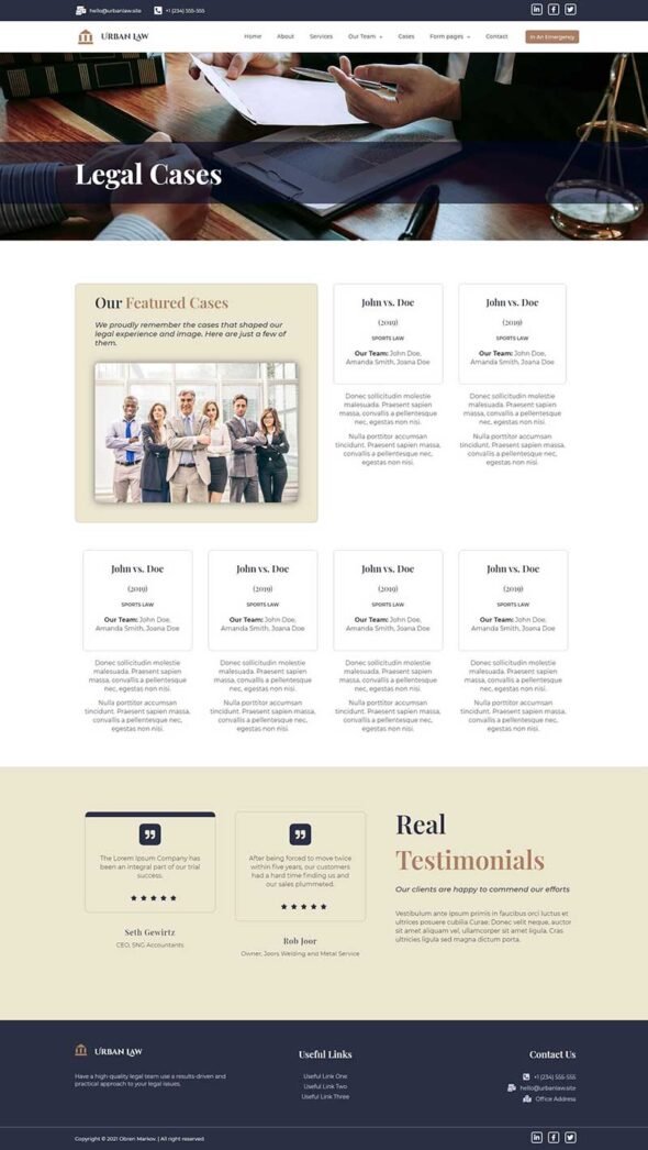 Urban Law - Lawyer & Law Firm Elementor Template Kit