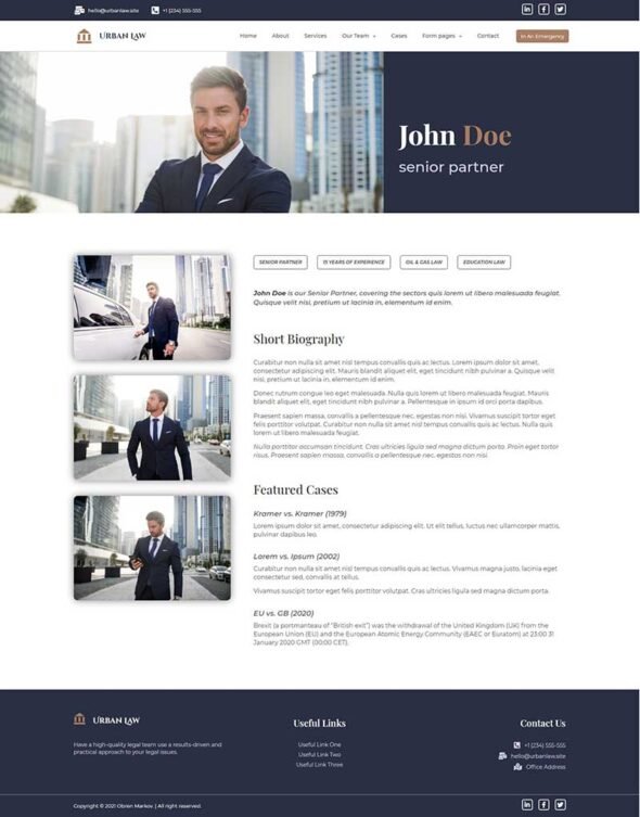 Urban Law - Lawyer & Law Firm Elementor Template Kit