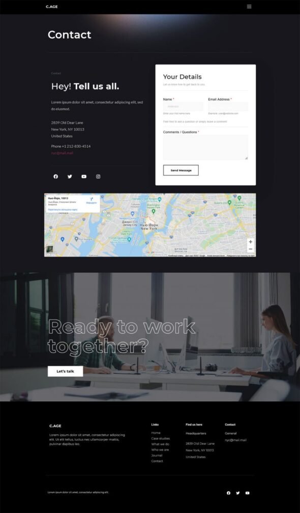 C.AGE - Creative Agency Personal Portfolio Elementor Template Kit