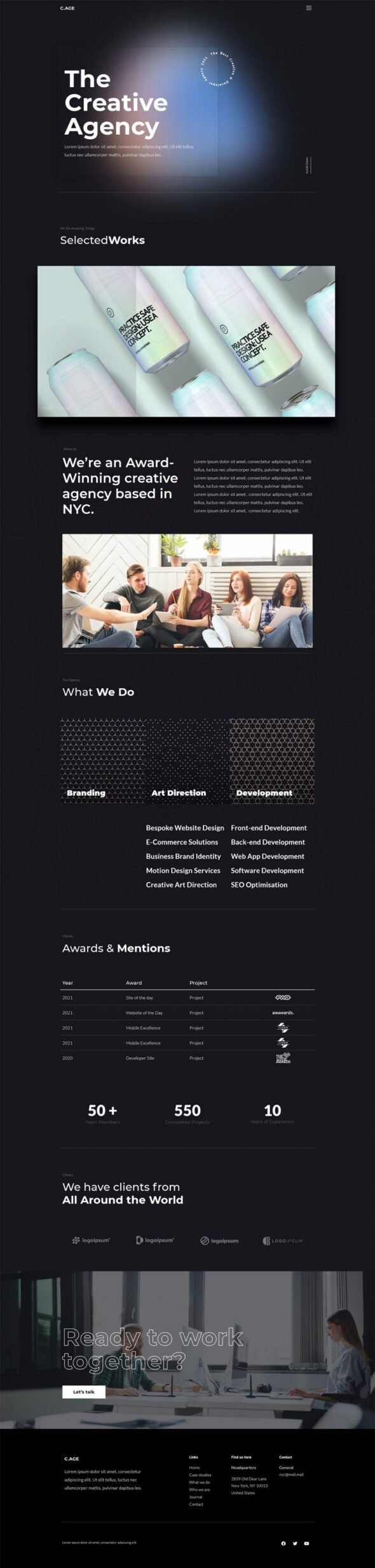 C.AGE - Creative Agency Personal Portfolio Elementor Template Kit