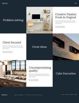 Bromo Elementor Template Kit Interior Design Portfolio Elementor Template Kit