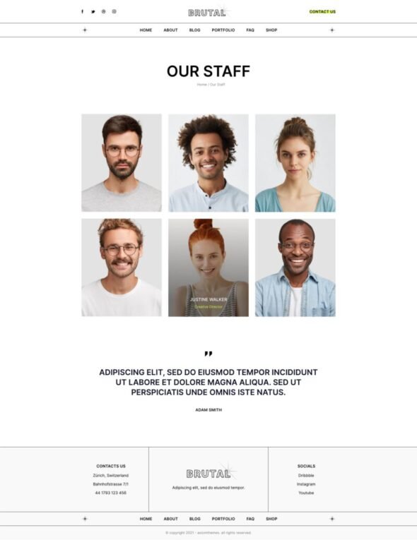 Brutal | Creative Agency & Advertising Service Elementor Template Kit