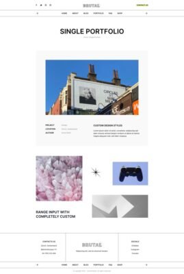 Brutal | Creative Agency & Advertising Service Elementor Template Kit