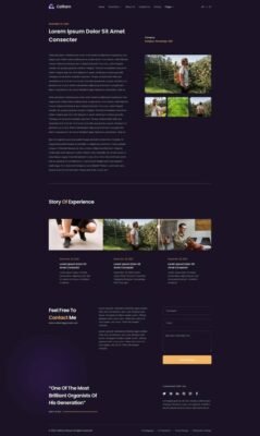 Calliam - Creative CV Elementor Template Kit