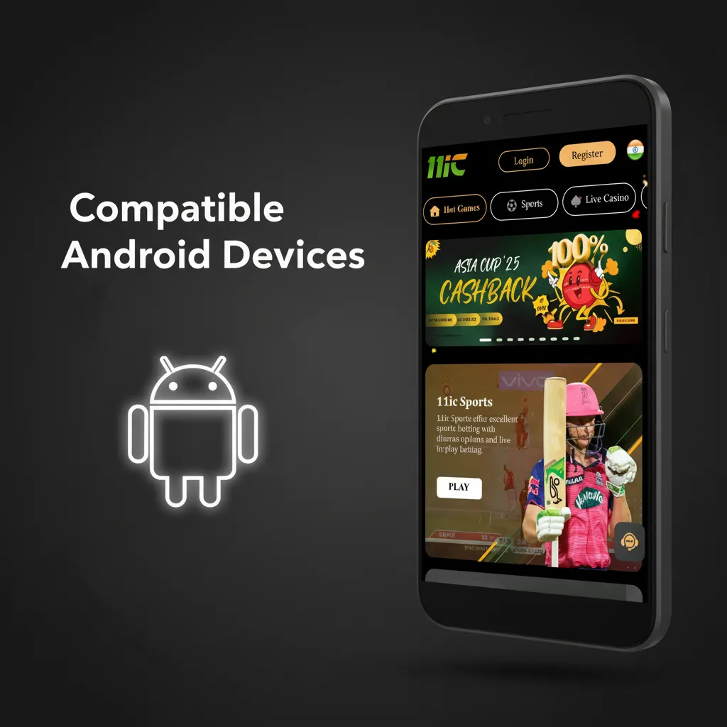 App runs on many Android phones in India: Redmi Note 10/11, Narzo 50, Galaxy A14/A34, M33, Nord CE 2, Vivo Y21, and more.