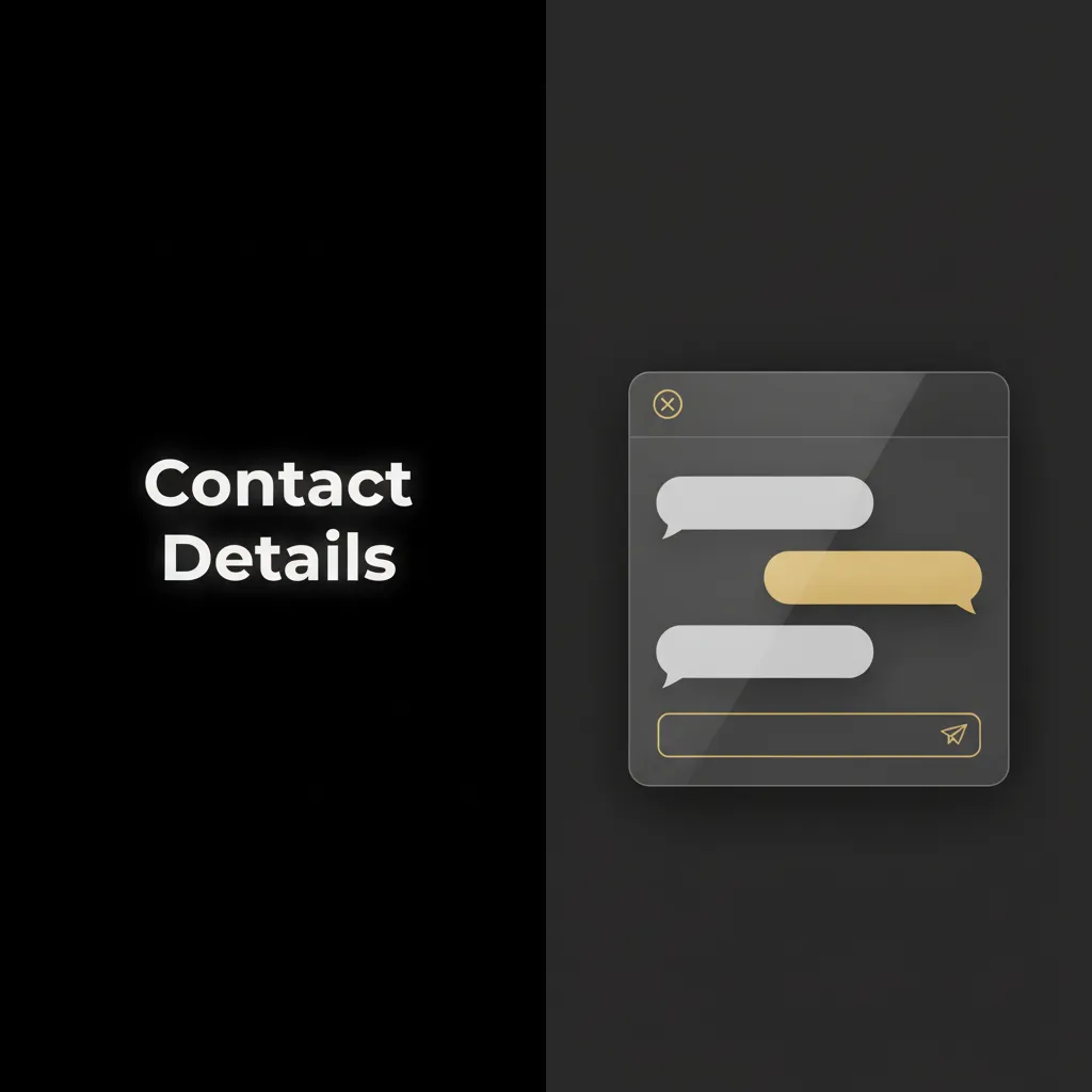 Contact Details page showing 24/7 support with live chat, email, WhatsApp, Telegram, Help Center, and office info.